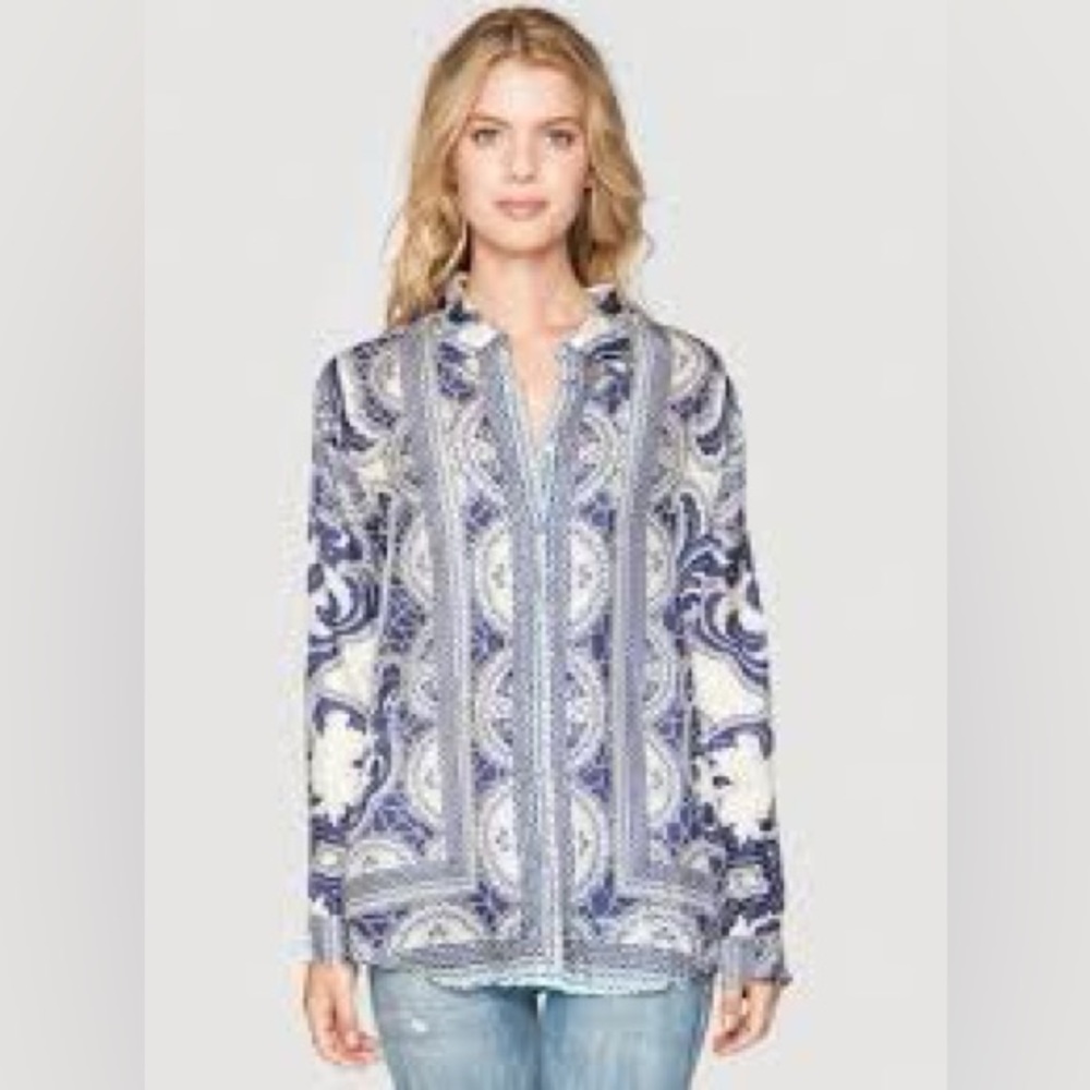 Johnny Was Flint Basic Silk Shirt
